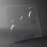 3-D Oval with Leaf Soap Mold