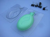 3-D Oval with Leaf Soap Mold