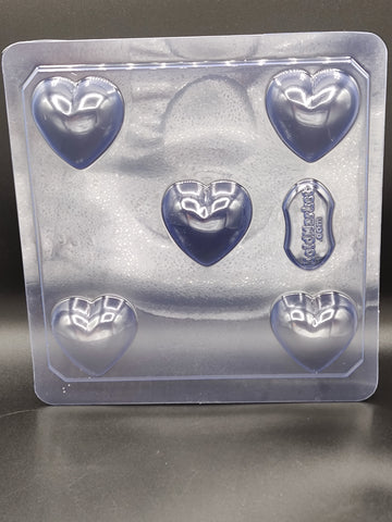 Hearts Small Soap Mold