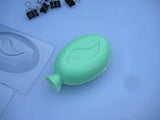 3-D Oval with Leaf Soap Mold